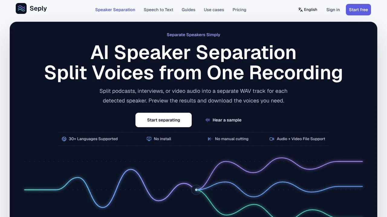 Screenshot of Seply website