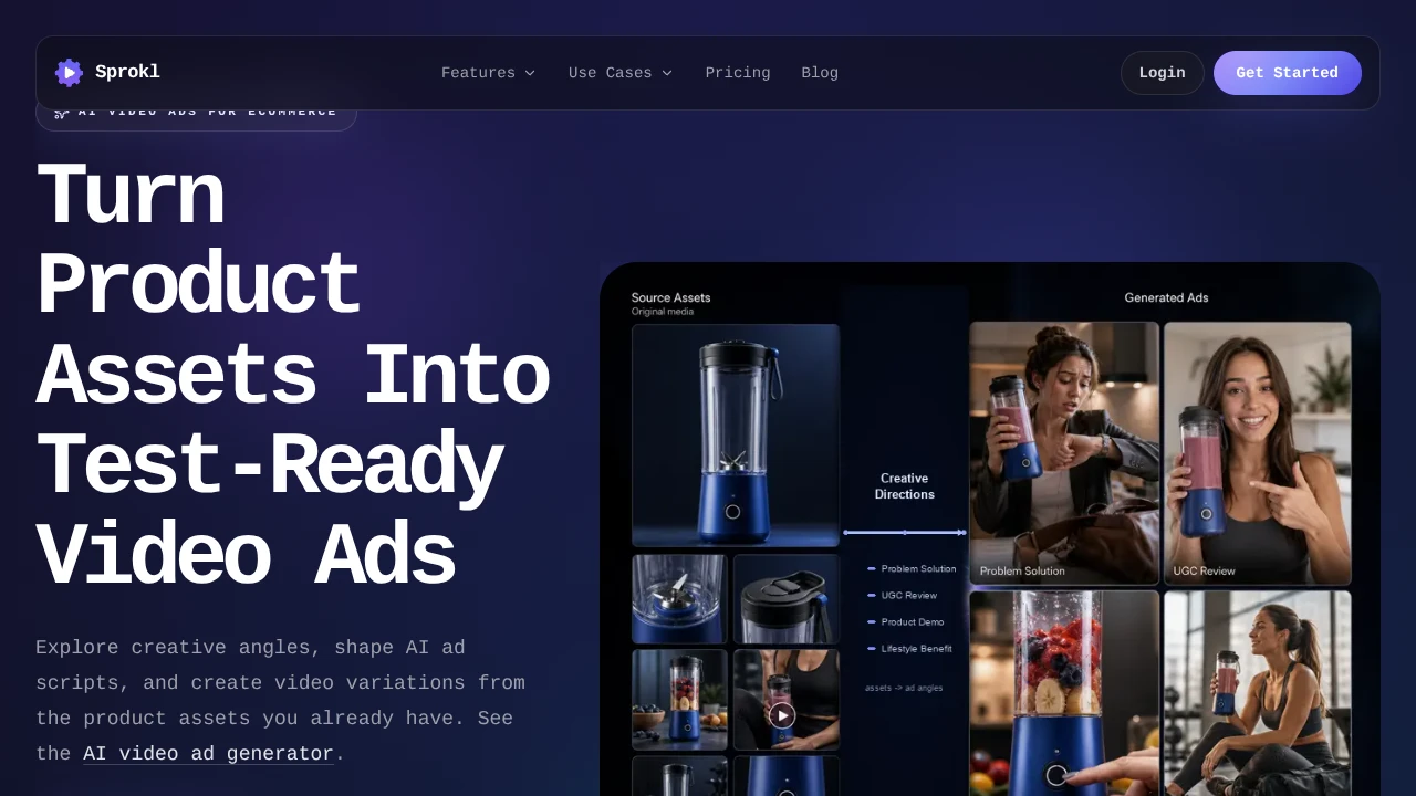 Screenshot of Sprokl website