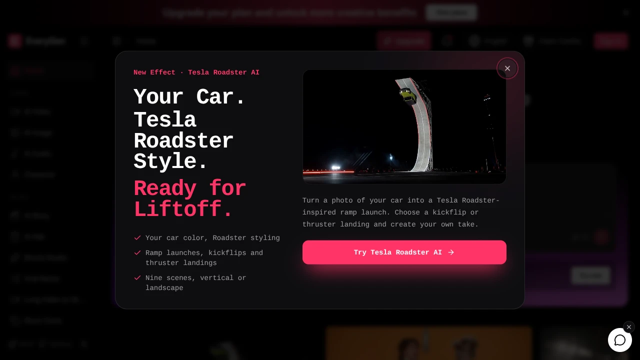 Screenshot of EveryGen AI website